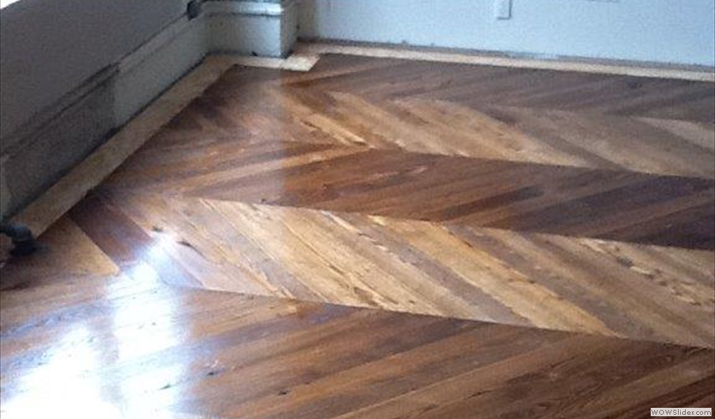 Installation of Herringbone With Reclaimed Lumber NY, NY